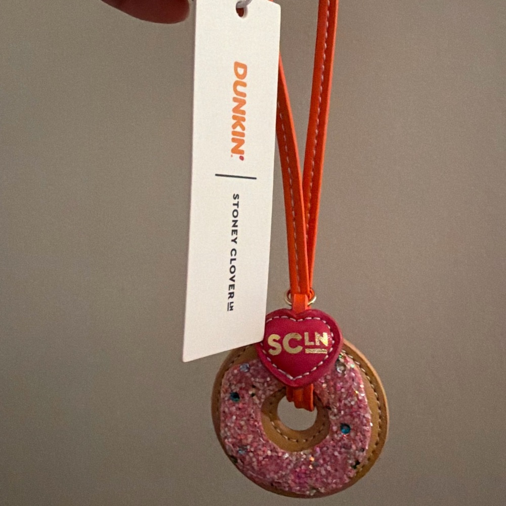 Stoney Clover Pink Sparkle Donut Necklace by Dunkin'